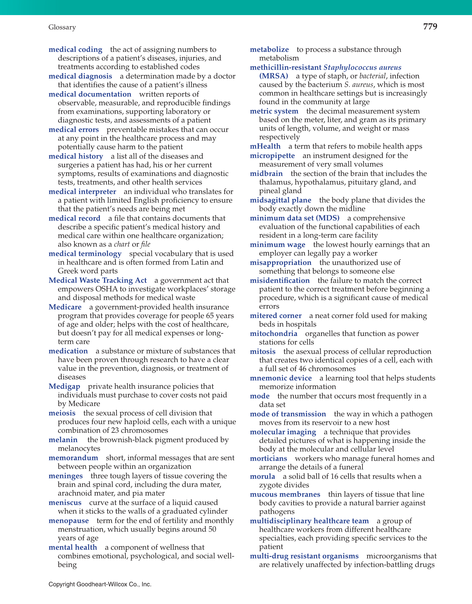 Introduction to Health Science: Pathways to Your Future, 1st Edition page 779
