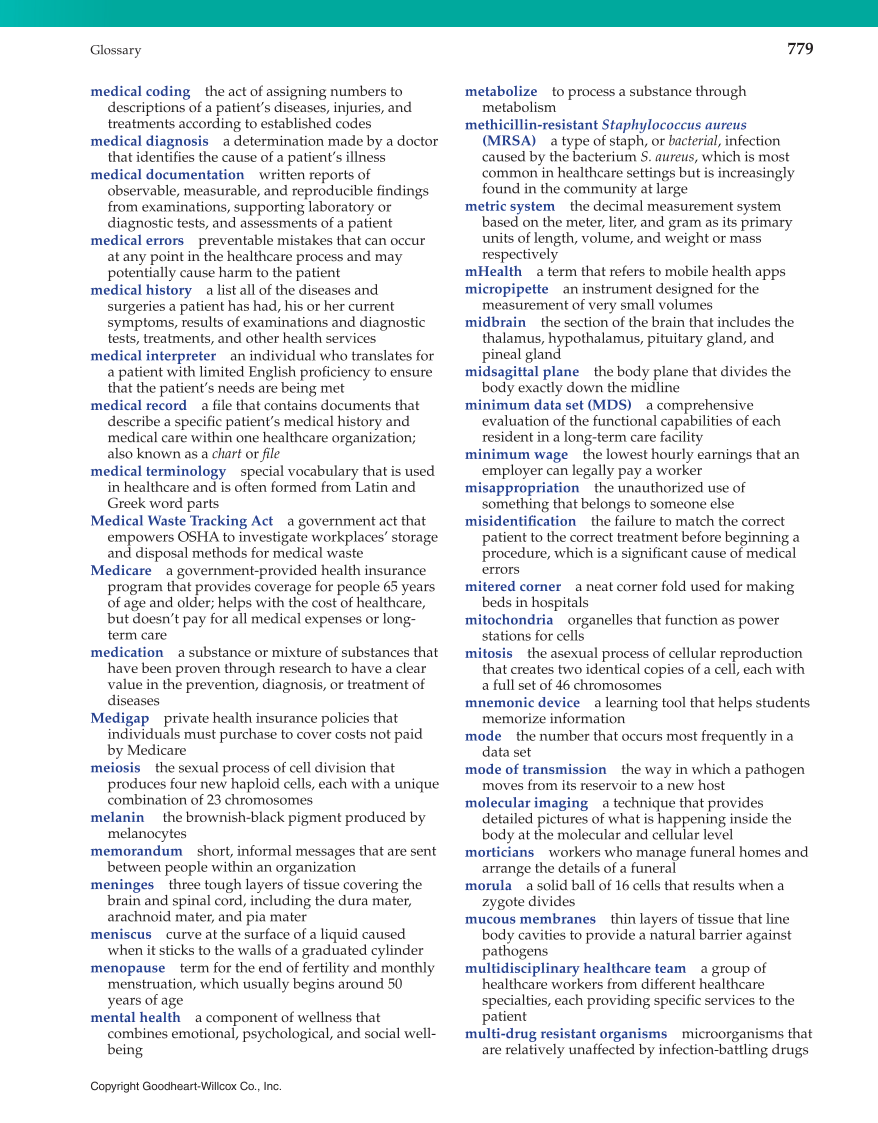 Introduction to Health Science: Pathways to Your Future, 1st Edition page 779