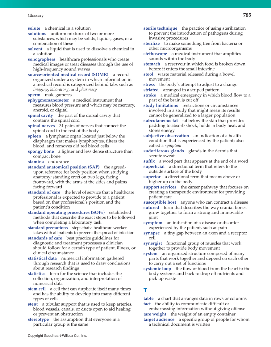 Introduction to Health Science: Pathways to Your Future, 1st Edition page 785