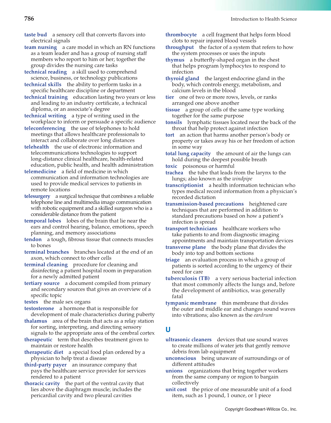 Introduction to Health Science: Pathways to Your Future, 1st Edition page 786
