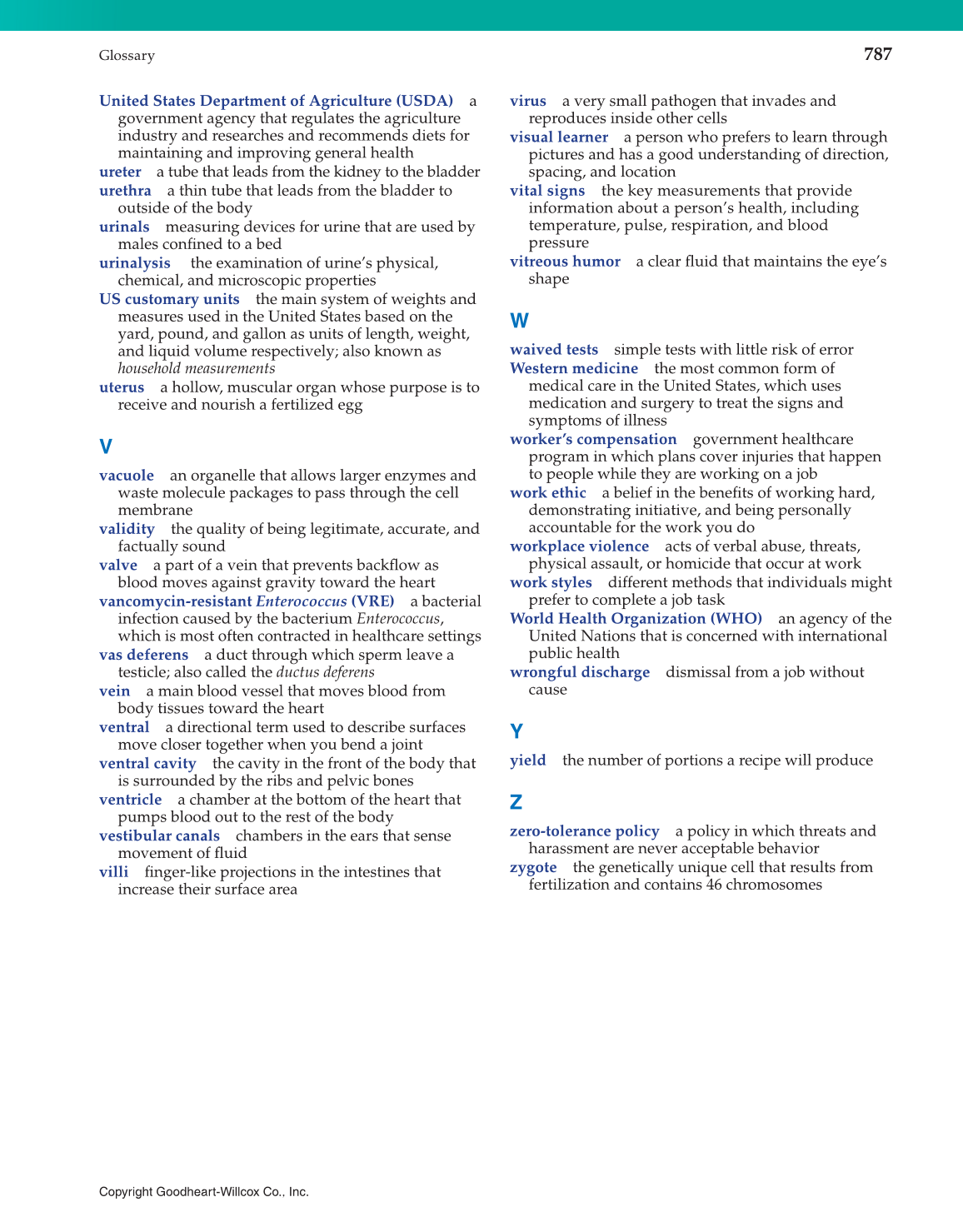 Introduction to Health Science: Pathways to Your Future, 1st Edition page 787