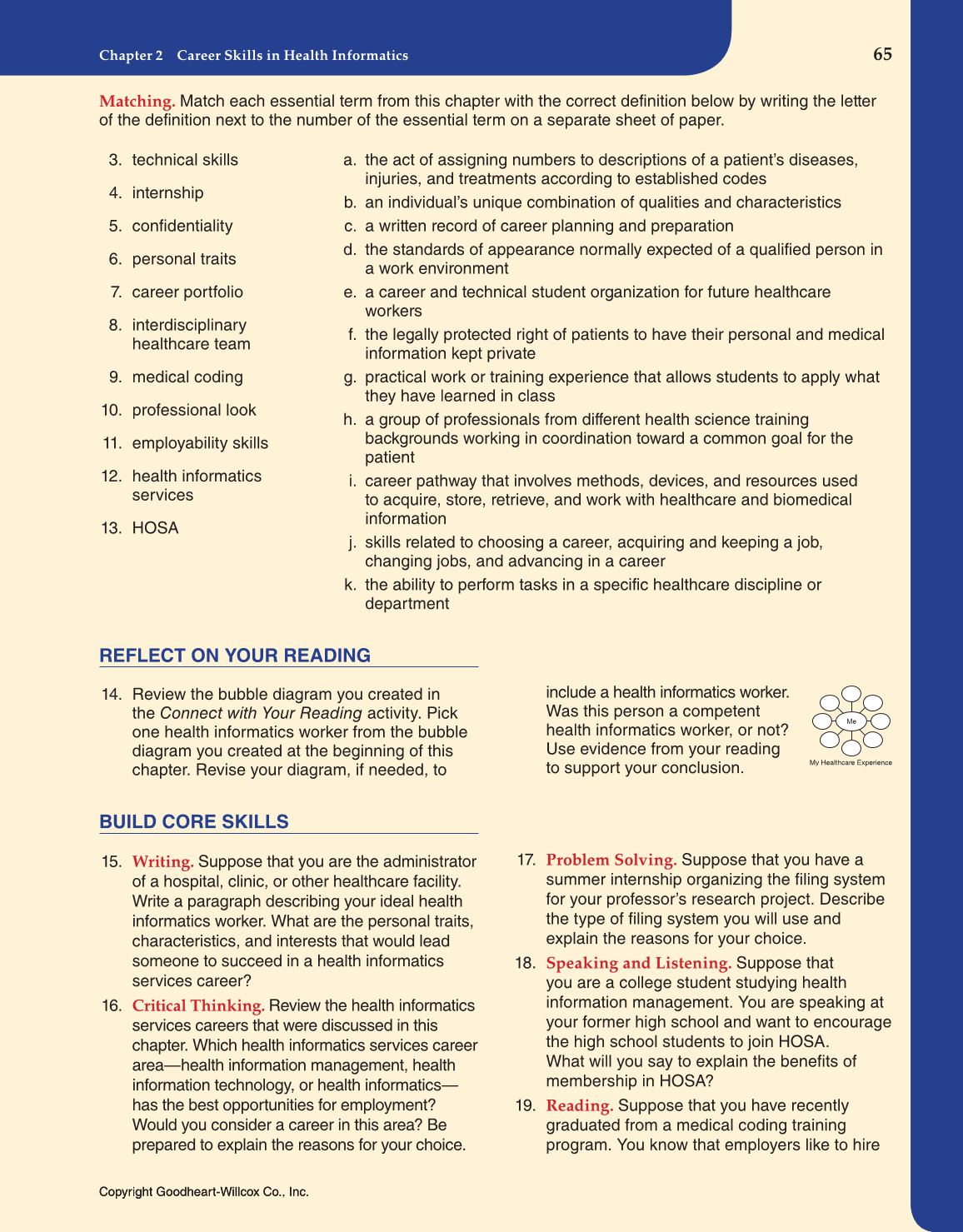 Introduction to Health Science: Pathways to Your Future, 1st Edition page 65