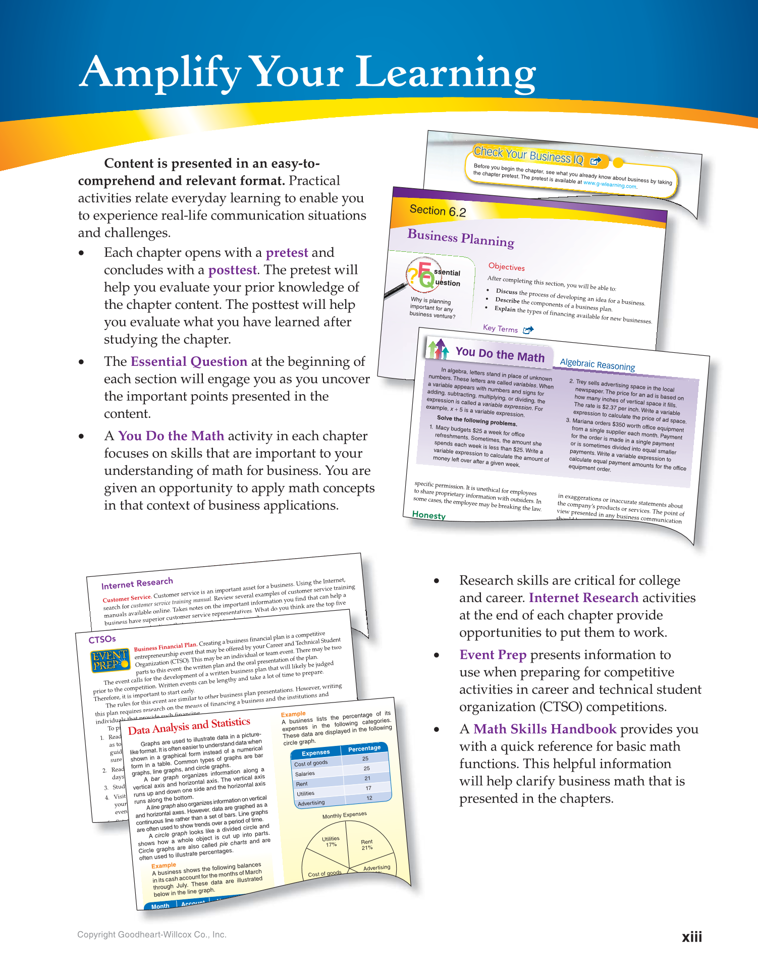 Principles of Business, Marketing, and Finance, 1st Edition page xiii
