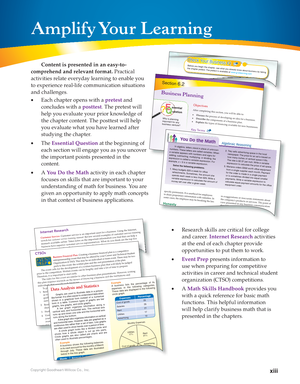 Principles of Business, Marketing, and Finance, 1st Edition page xiii