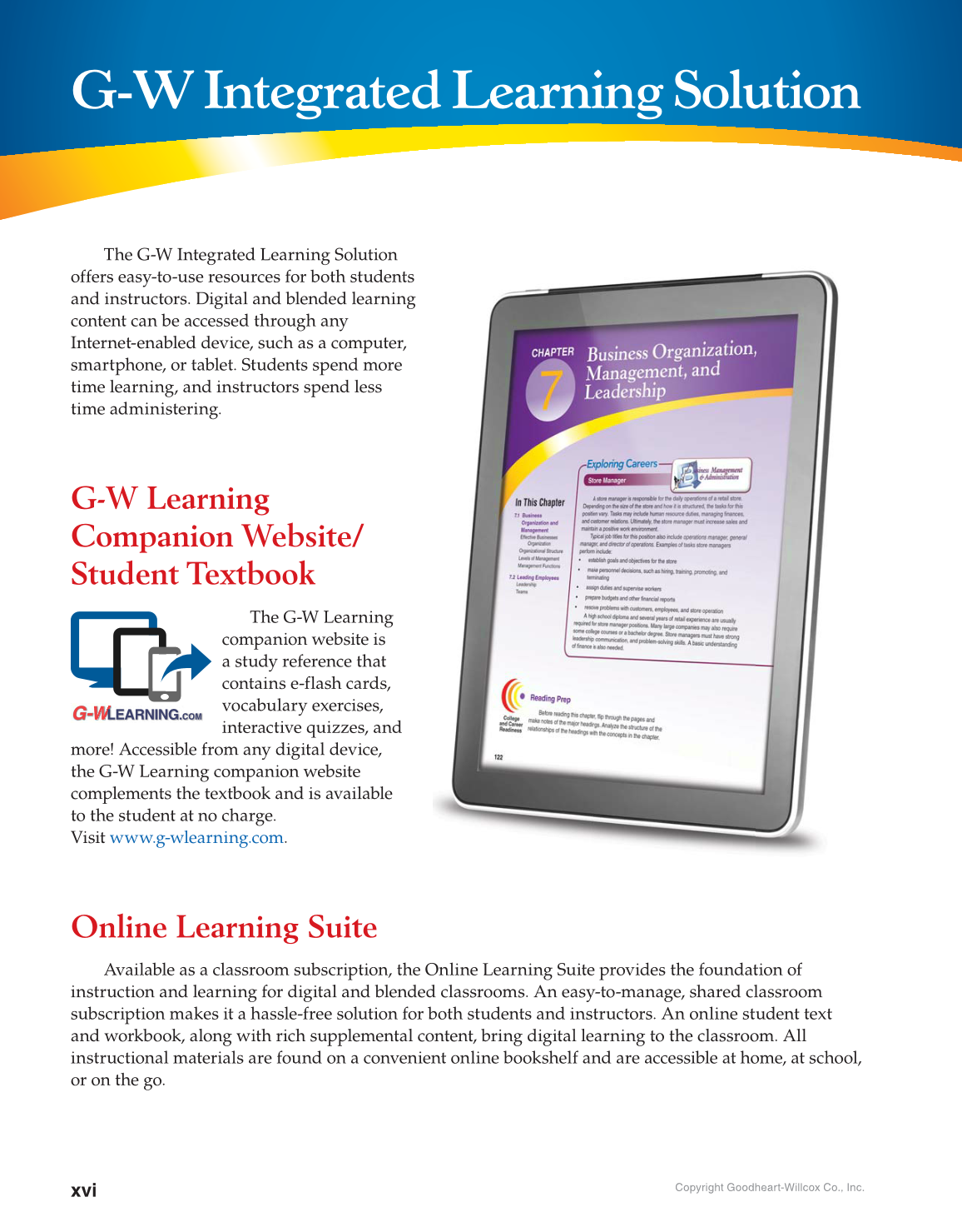 Principles of Business, Marketing, and Finance, 1st Edition page xvi