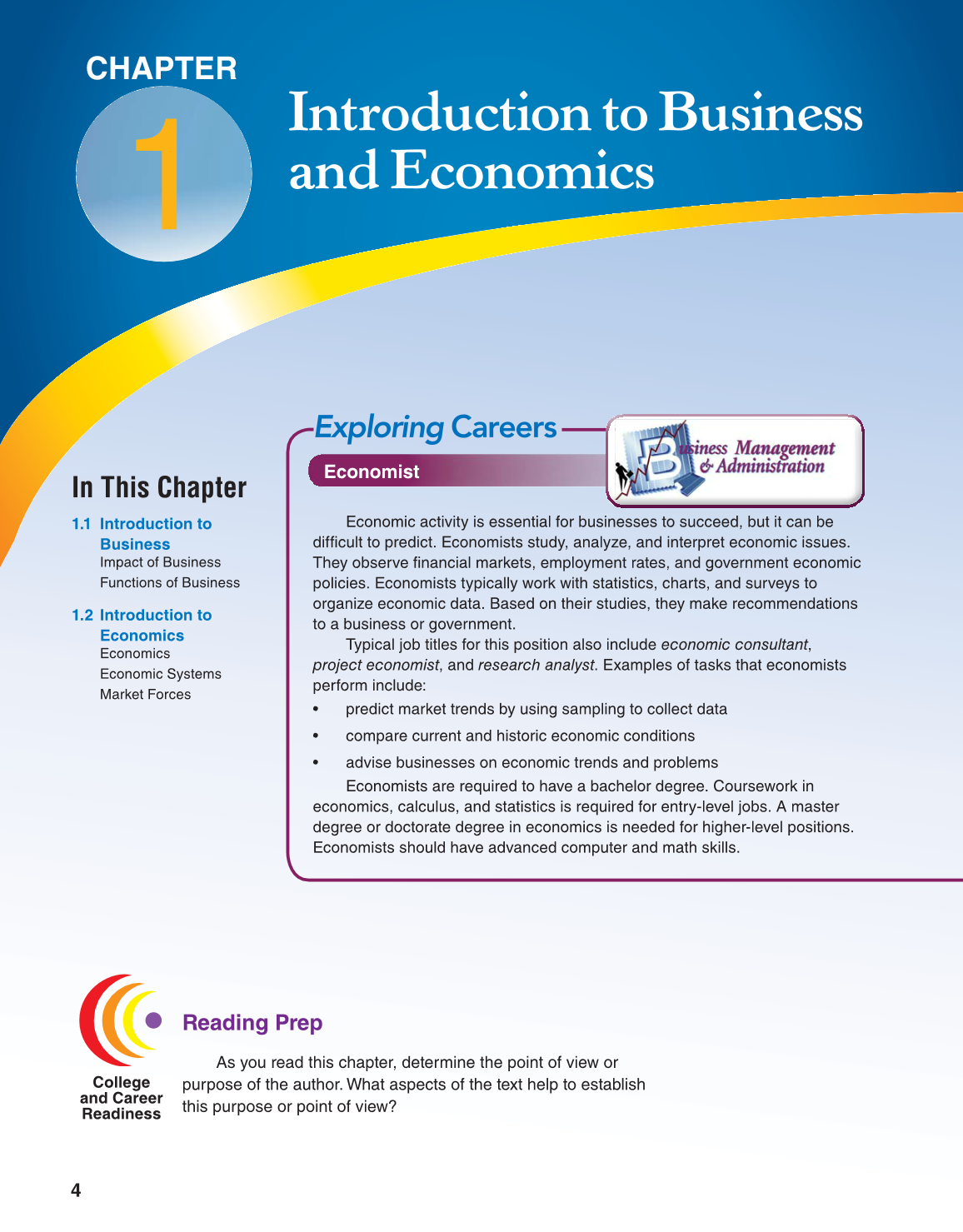 Principles of Business, Marketing, and Finance, 1st Edition page 4
