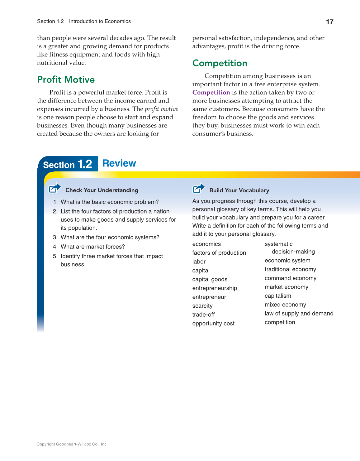 Principles of Business, Marketing, and Finance, 1st Edition page 17
