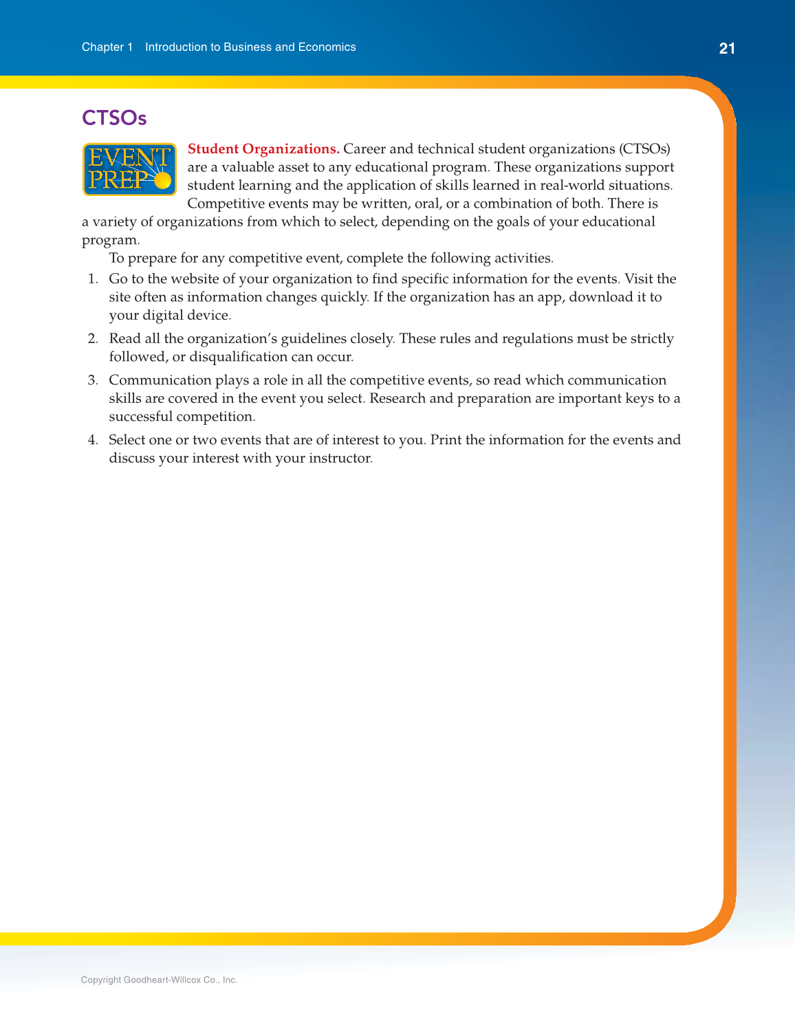 Principles of Business, Marketing, and Finance, 1st Edition page 21