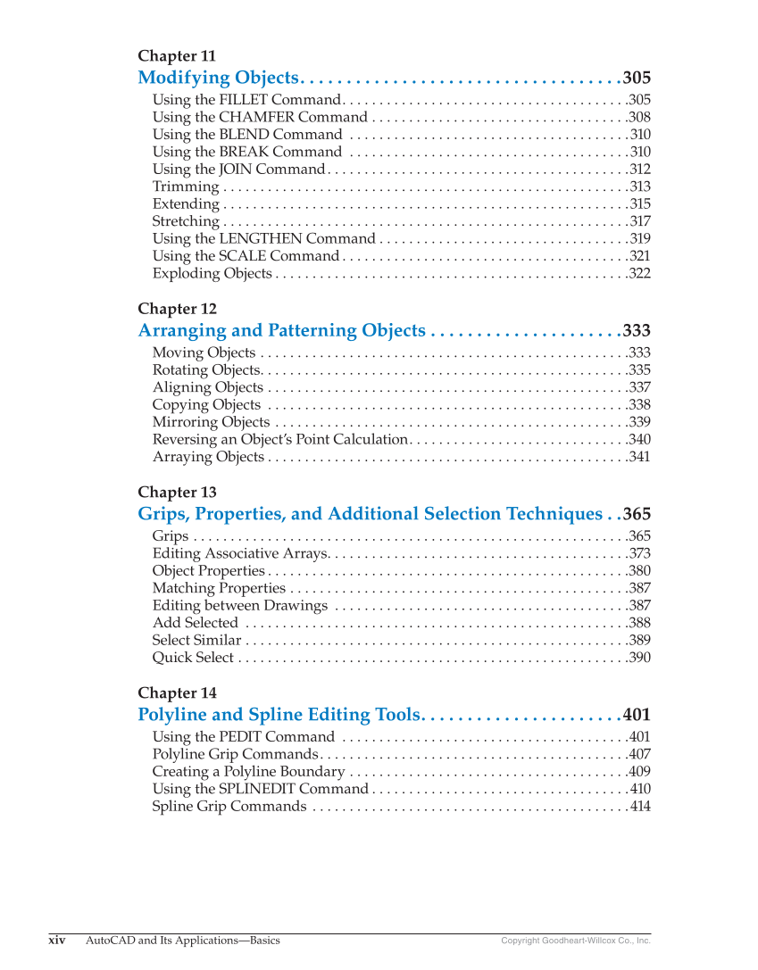 AutoCAD and Its Applications—Comprehensive 2018, 25th Edition page xiv