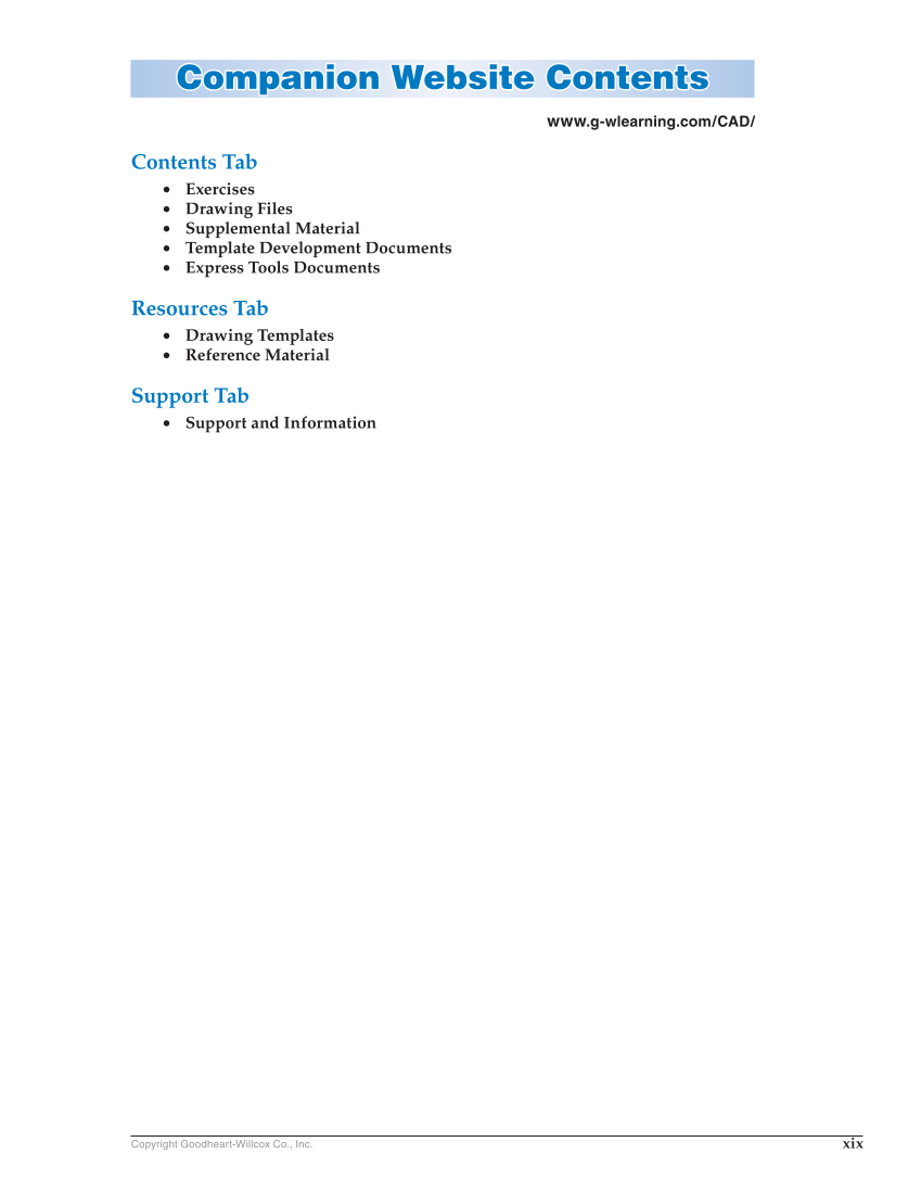 AutoCAD and Its Applications—Comprehensive 2018, 25th Edition page xix
