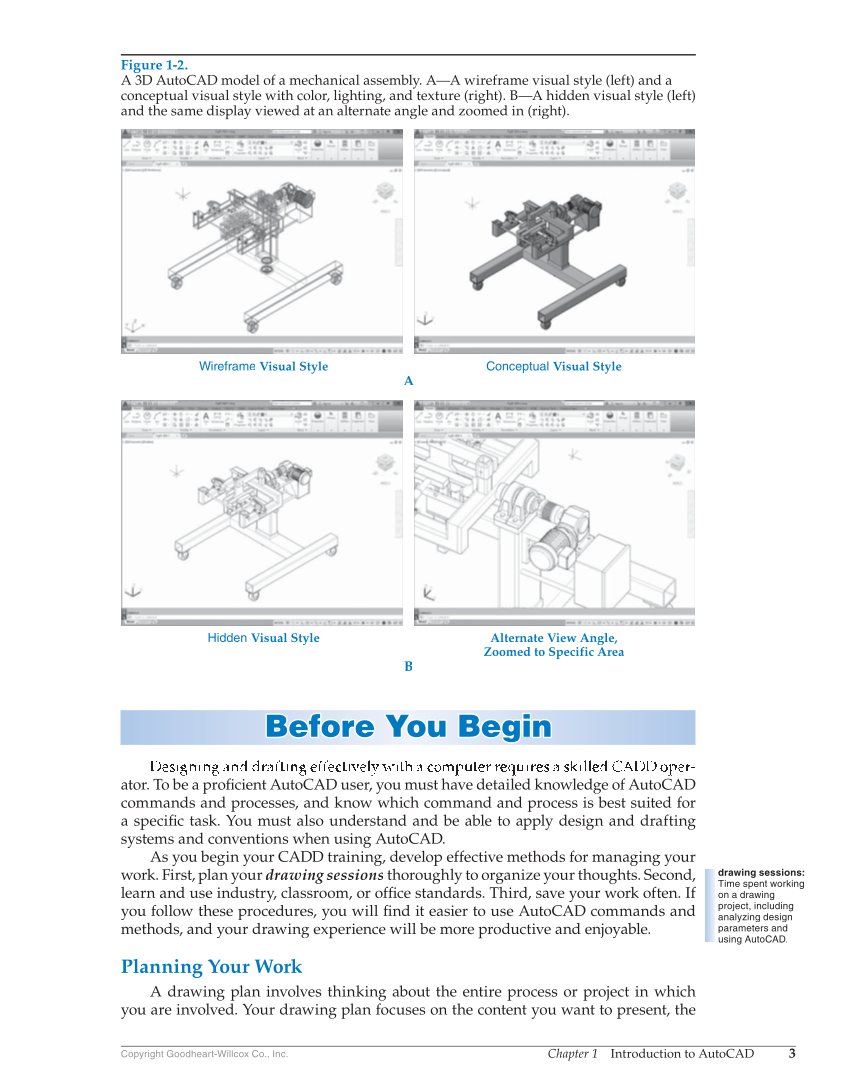 AutoCAD and Its Applications—Comprehensive 2018, 25th Edition page 3
