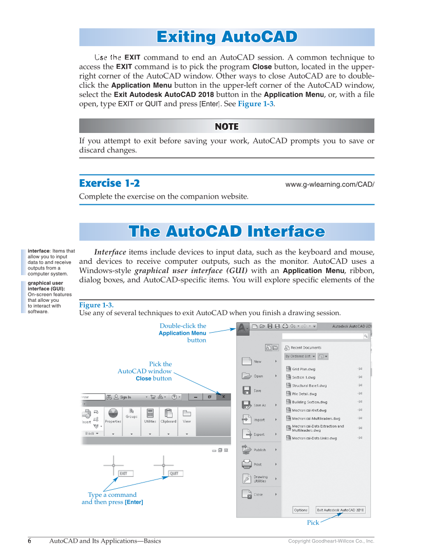 AutoCAD and Its Applications—Comprehensive 2018, 25th Edition page 6