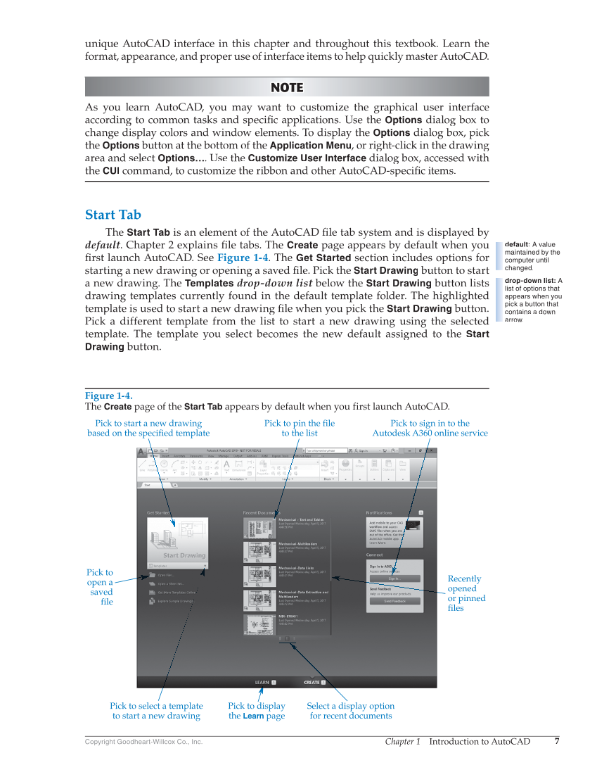 AutoCAD and Its Applications—Comprehensive 2018, 25th Edition page 7