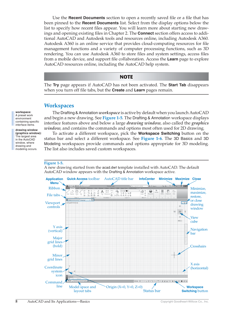 AutoCAD and Its Applications—Comprehensive 2018, 25th Edition page 8