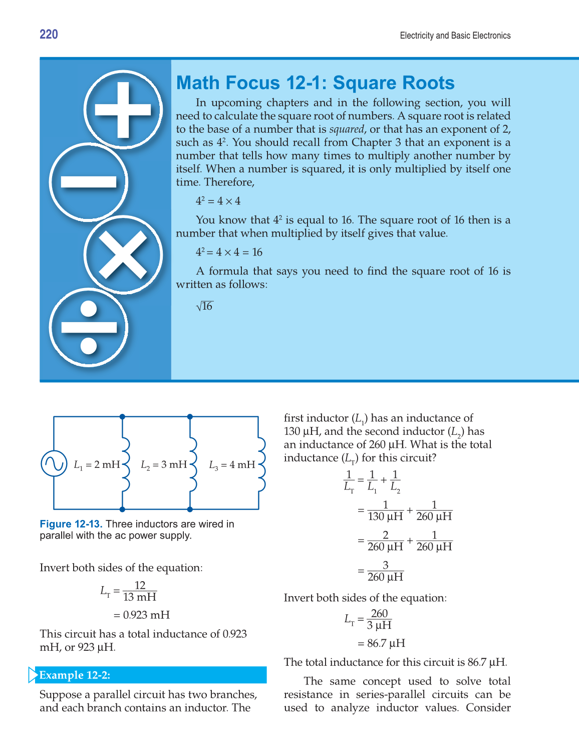 Electricity and Basic Electronics, 8th Edition page 220