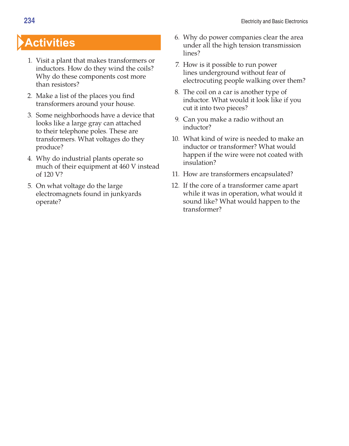 Electricity and Basic Electronics, 8th Edition page 234