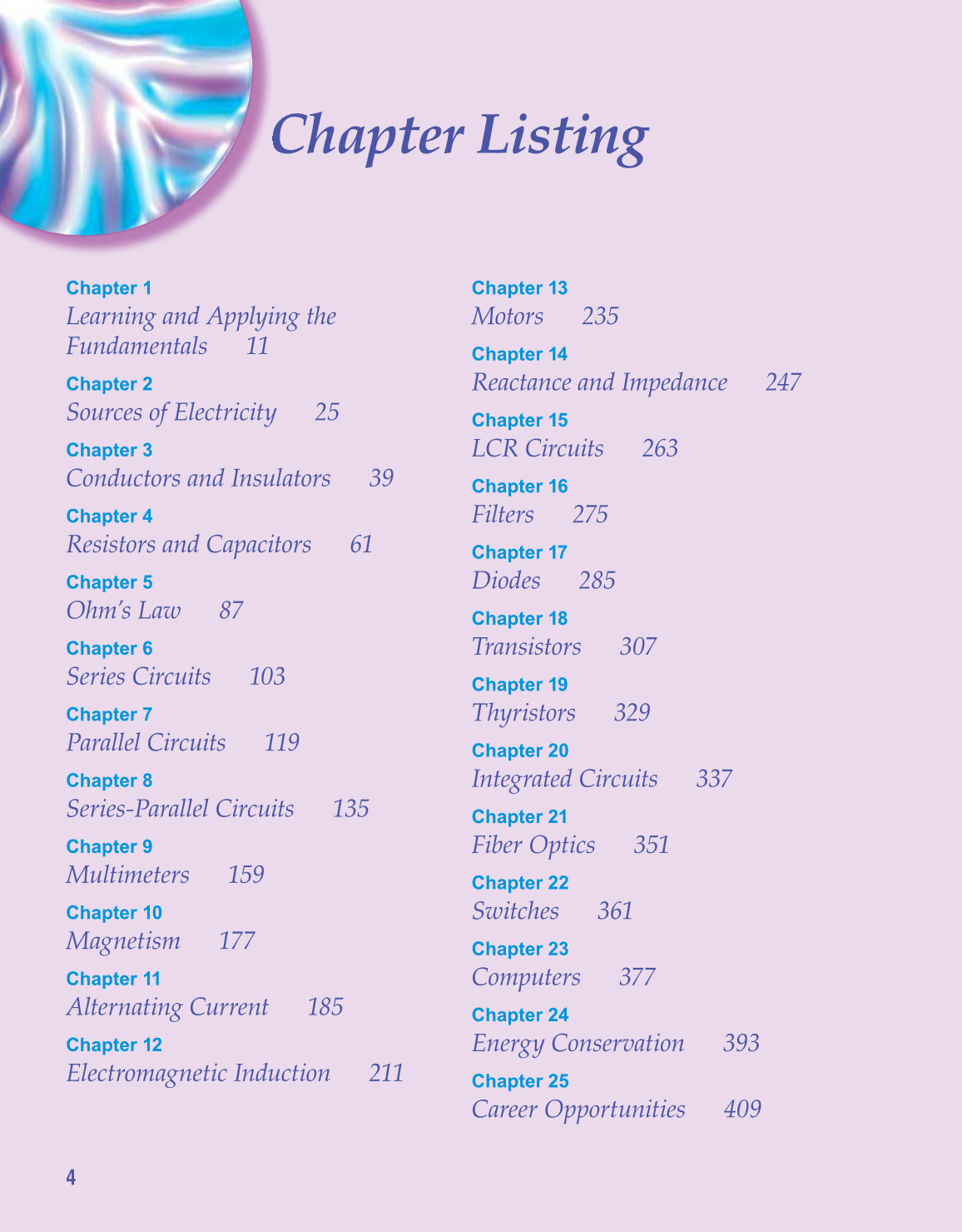 Electricity and Basic Electronics, 8th Edition page 4