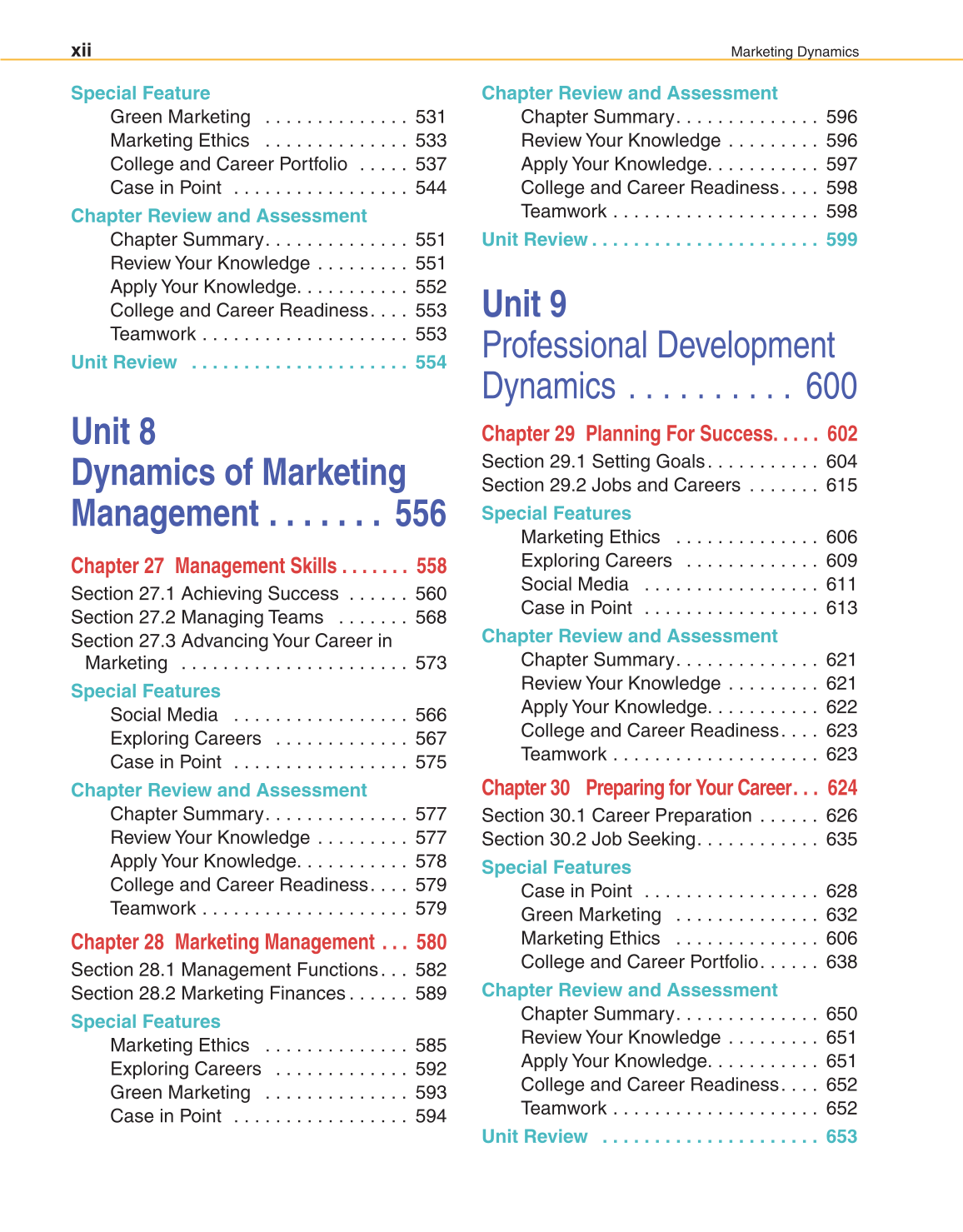Marketing Dynamics, 3rd Edition page XII
