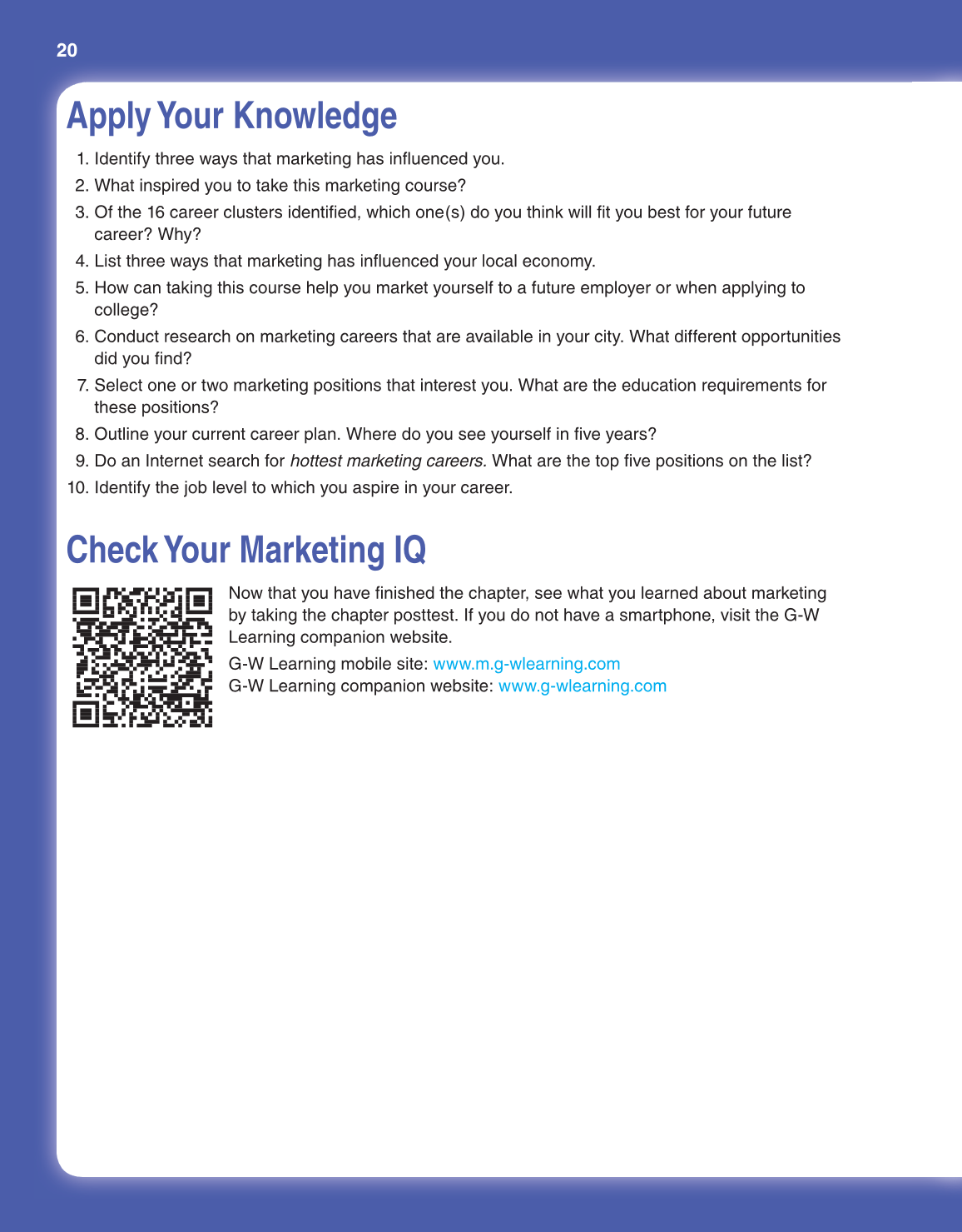 Marketing Dynamics, 3rd Edition page 20