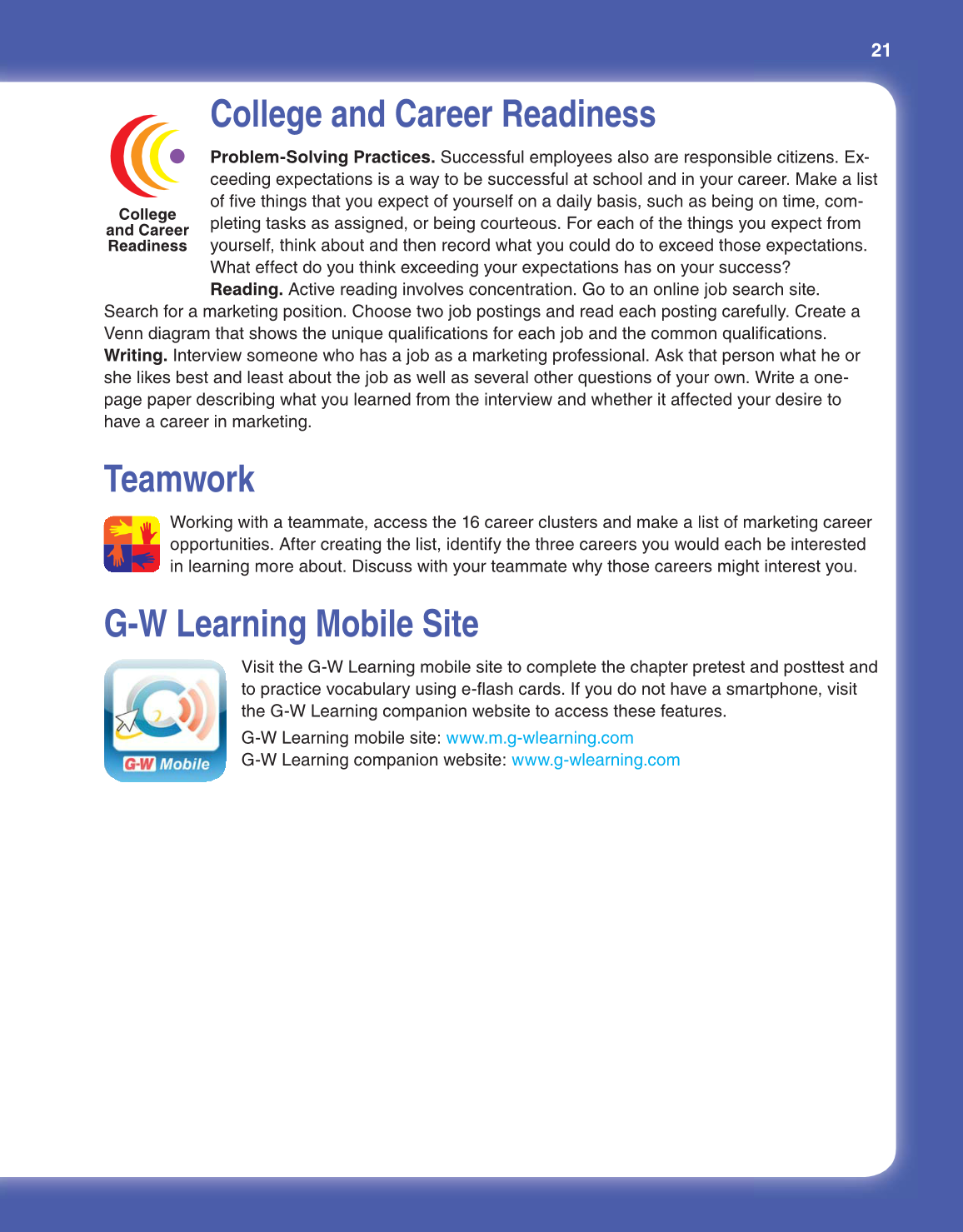 Marketing Dynamics, 3rd Edition page 21