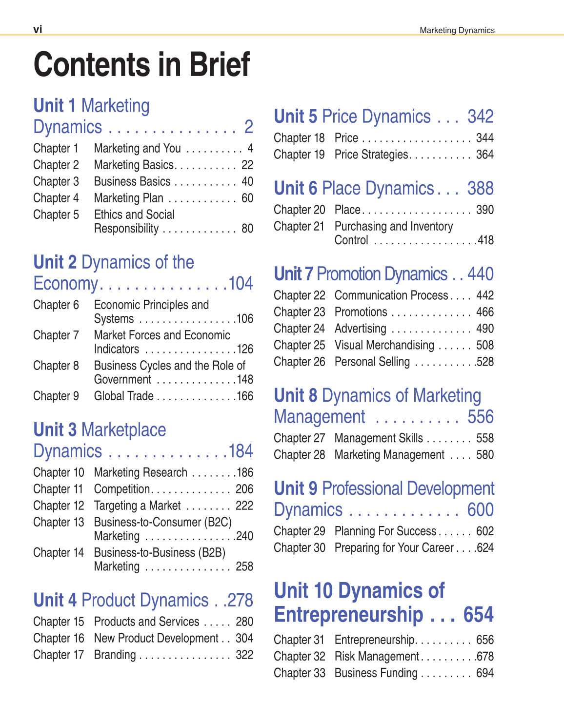 Marketing Dynamics, 3rd Edition page VI