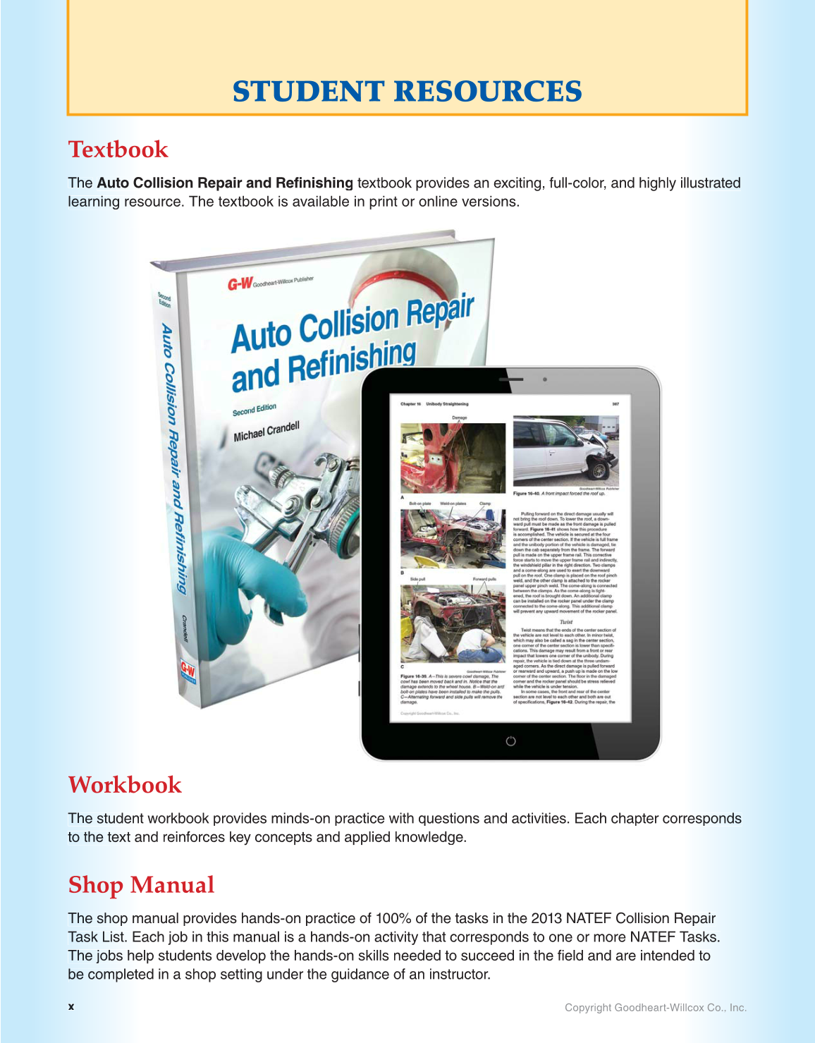 Auto Collision Repair and Refinishing, 2nd Edition page x