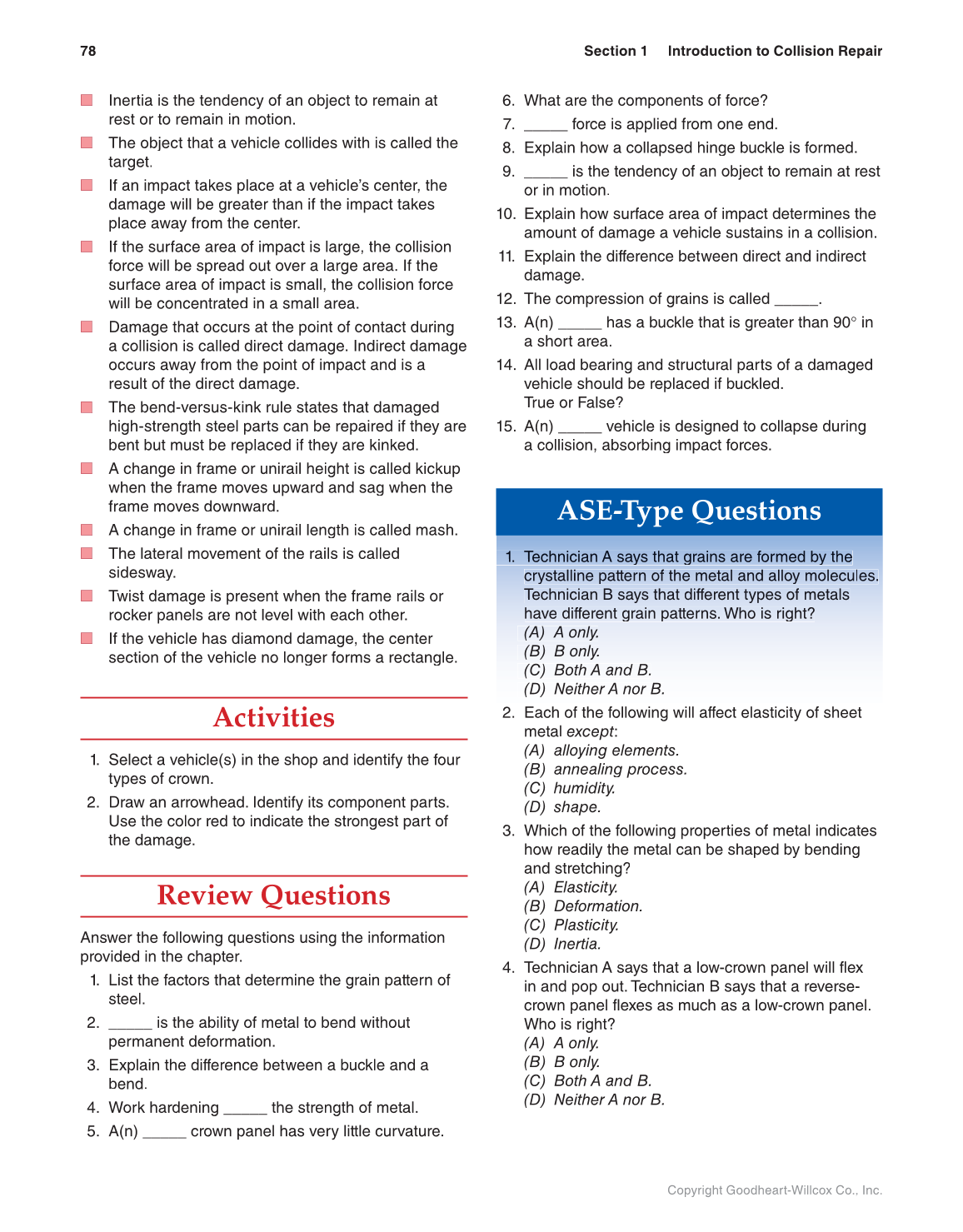 Auto Collision Repair and Refinishing, 2nd Edition page 78