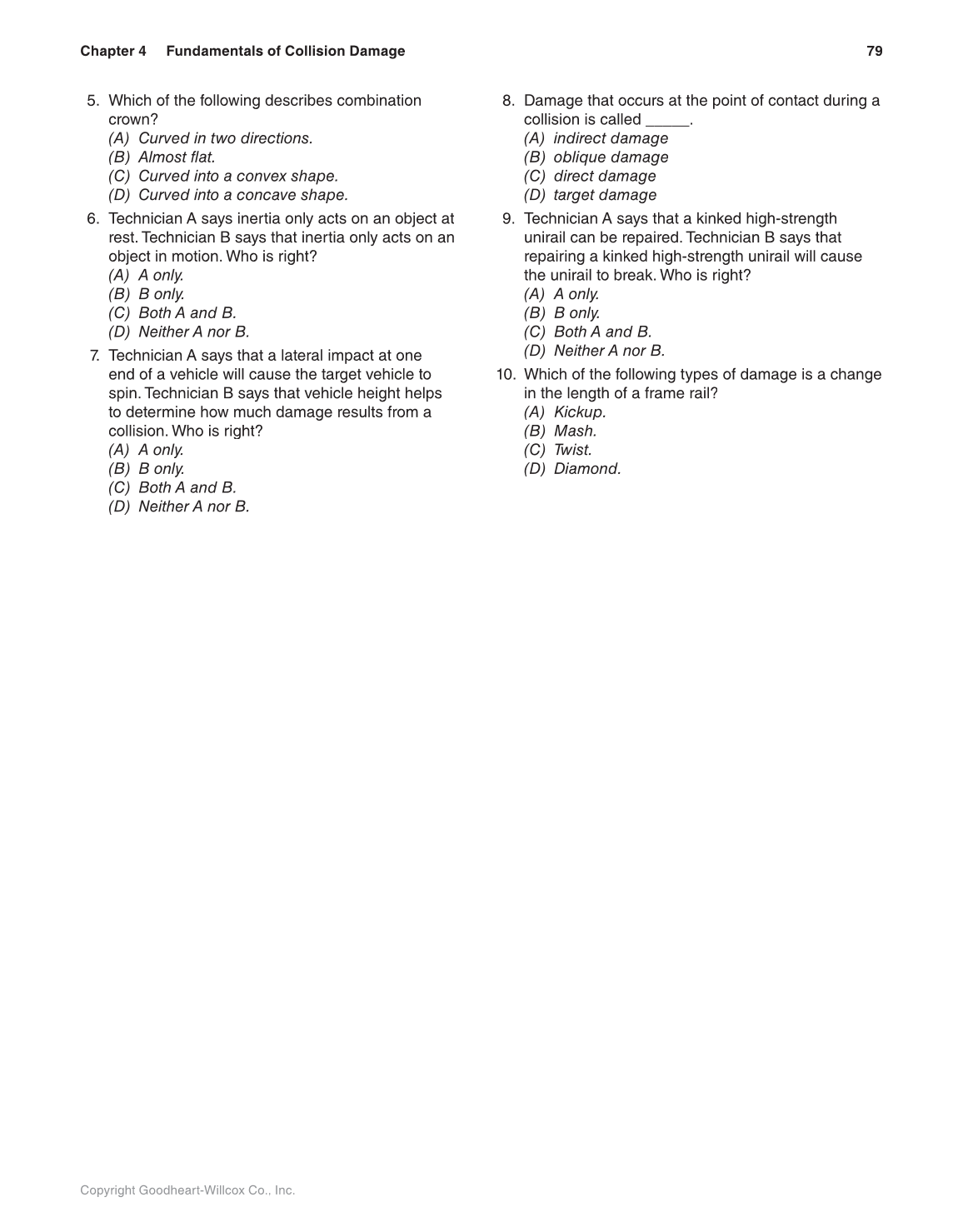 Auto Collision Repair and Refinishing, 2nd Edition page 79