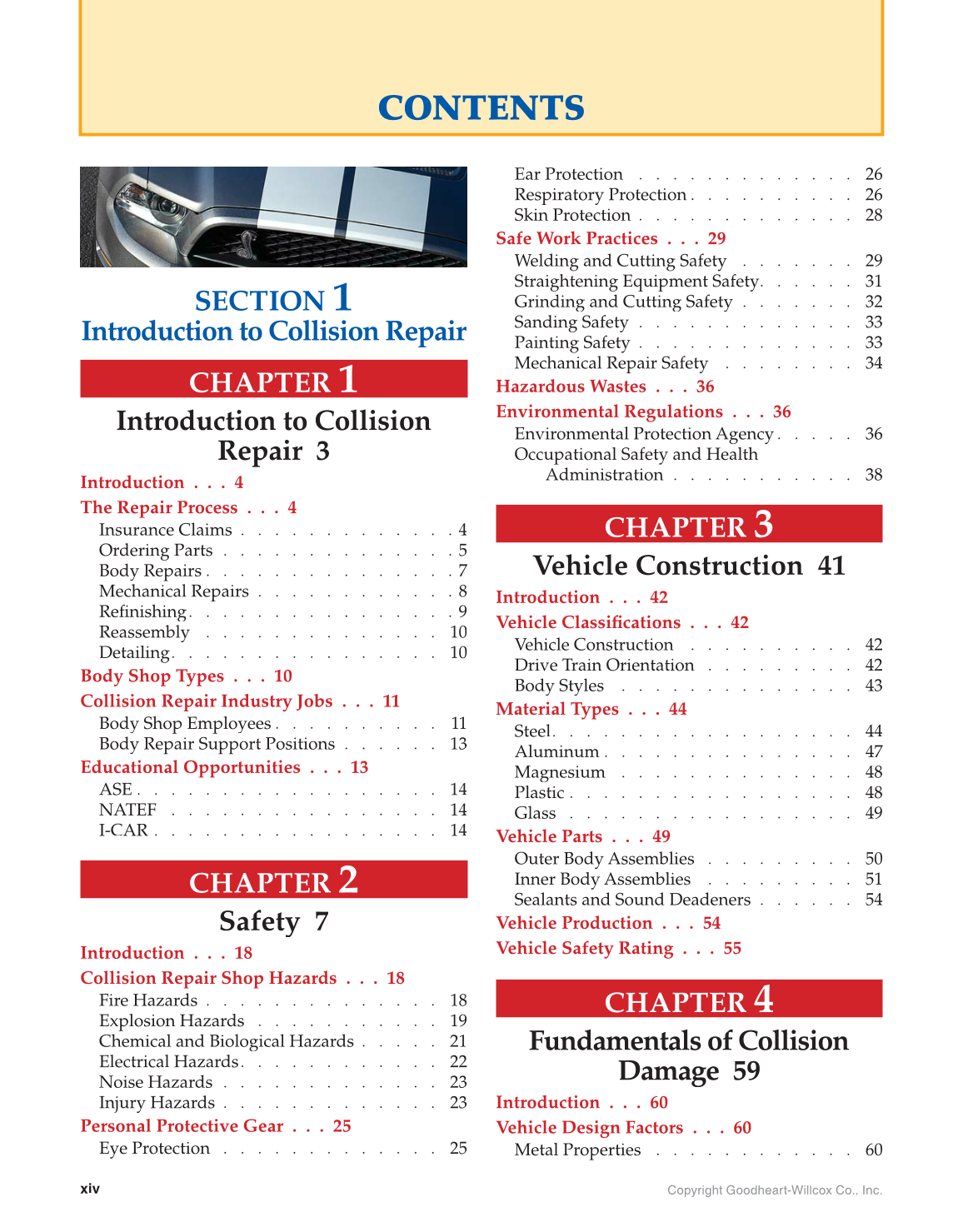 Auto Collision Repair and Refinishing, 2nd Edition page xiv