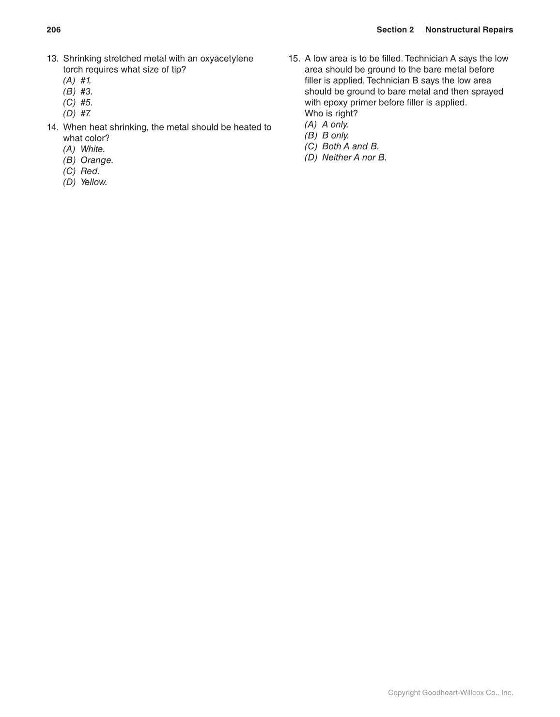 Auto Collision Repair and Refinishing, 2nd Edition page 206
