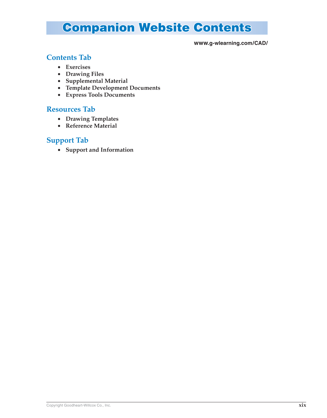 AutoCAD and Its Applications—Basics 2018, 25th Edition page xix