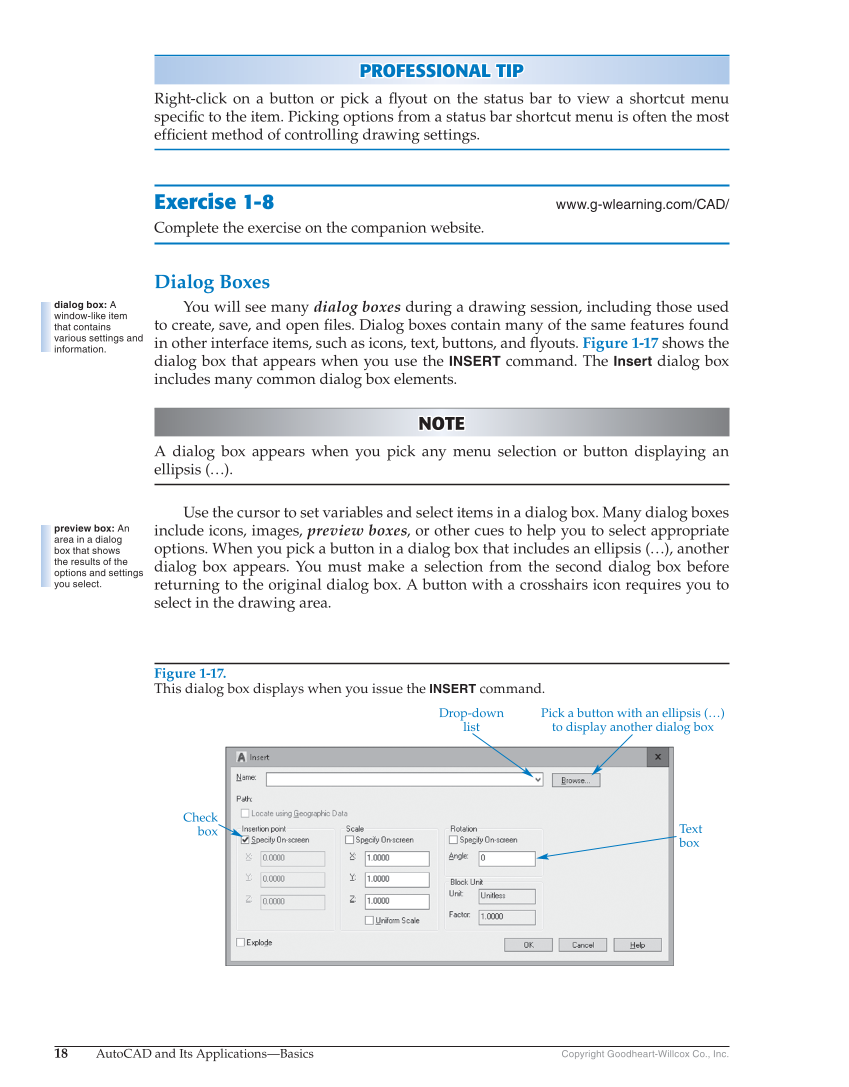 AutoCAD and Its Applications—Basics 2018, 25th Edition page 18