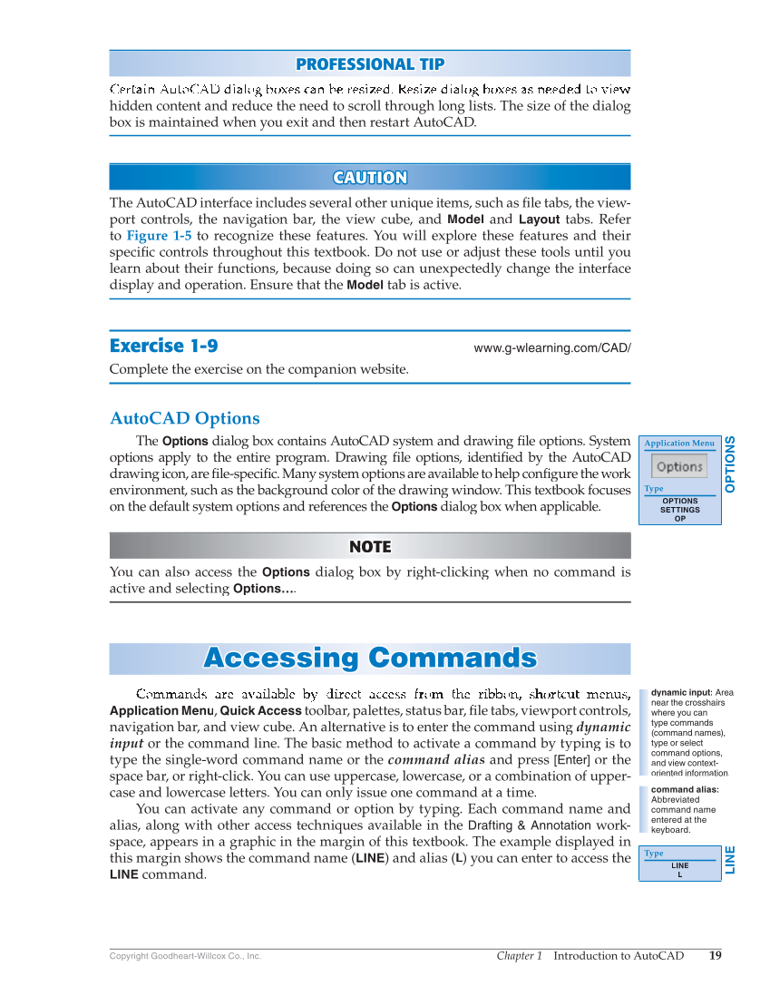 AutoCAD and Its Applications—Basics 2018, 25th Edition page 19
