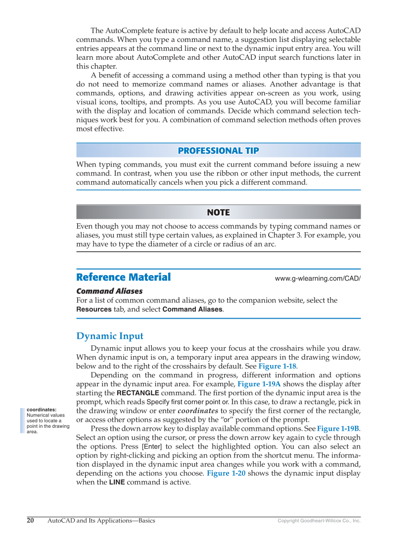 AutoCAD and Its Applications—Basics 2018, 25th Edition page 20