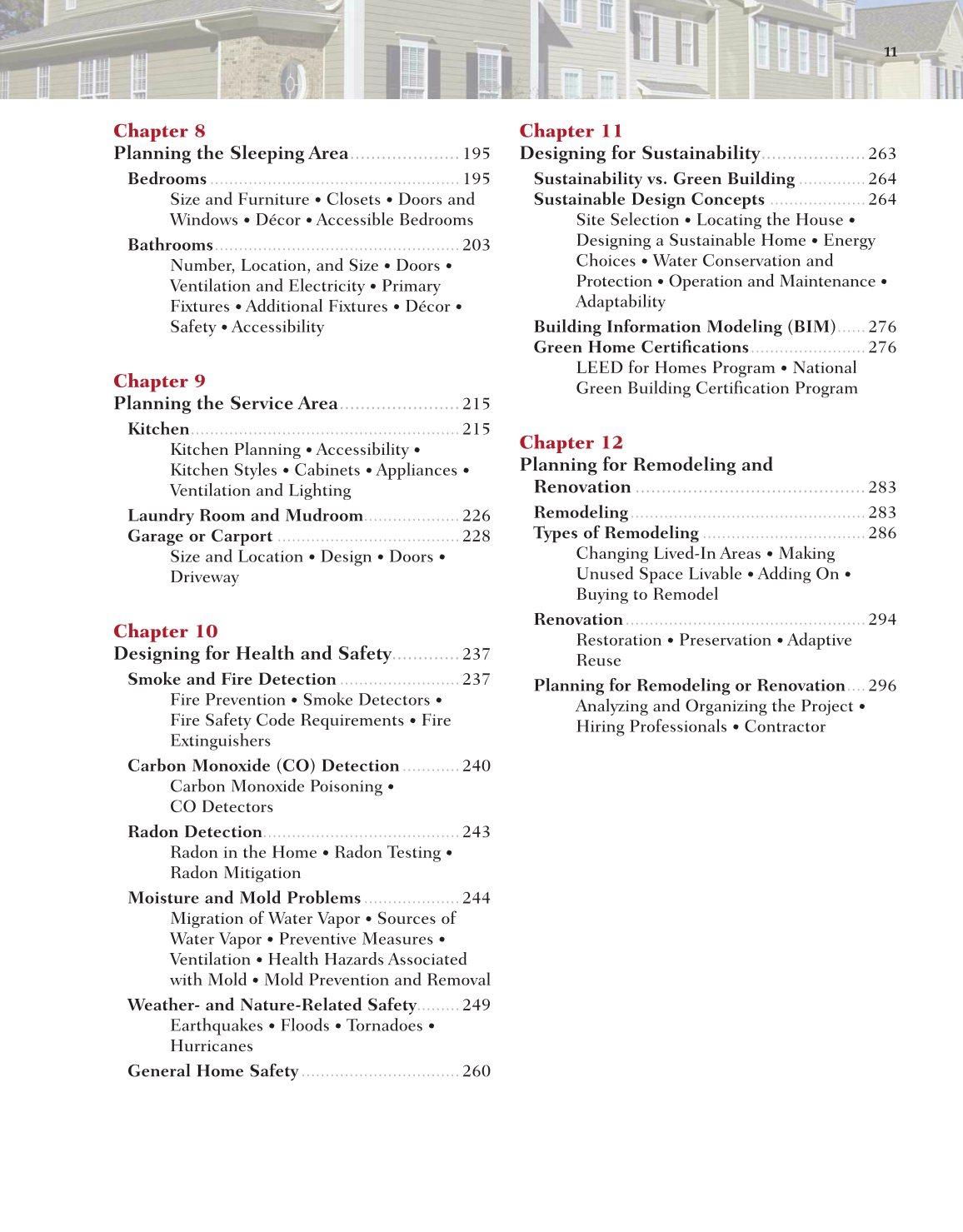 Architecture: Residential Drafting and Design, 11th Edition page 11