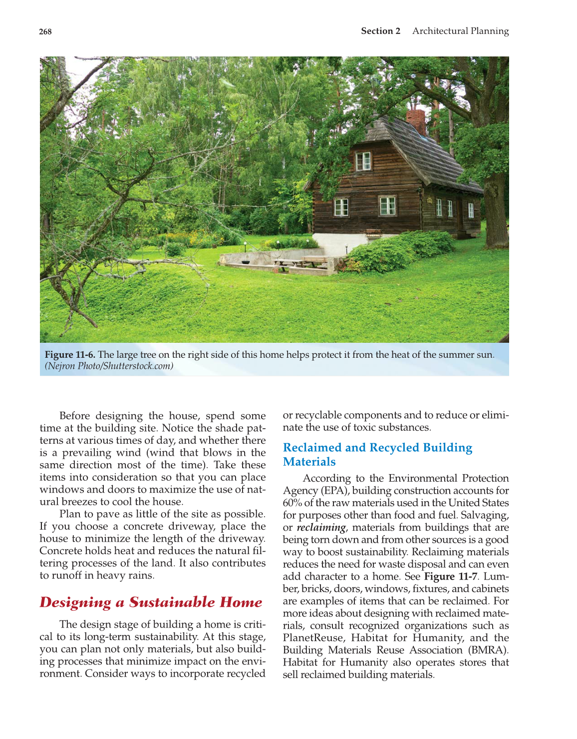 Architecture: Residential Drafting and Design, 11th Edition page 268