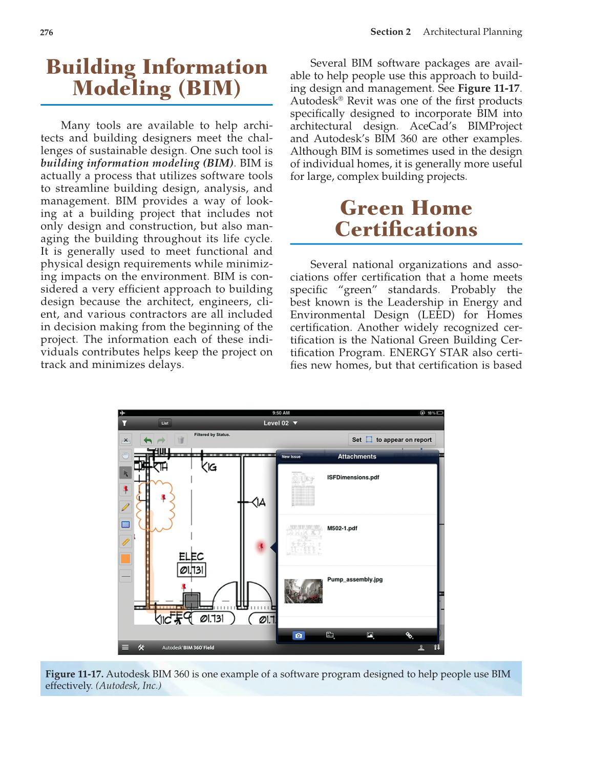 Architecture: Residential Drafting and Design, 11th Edition page 276