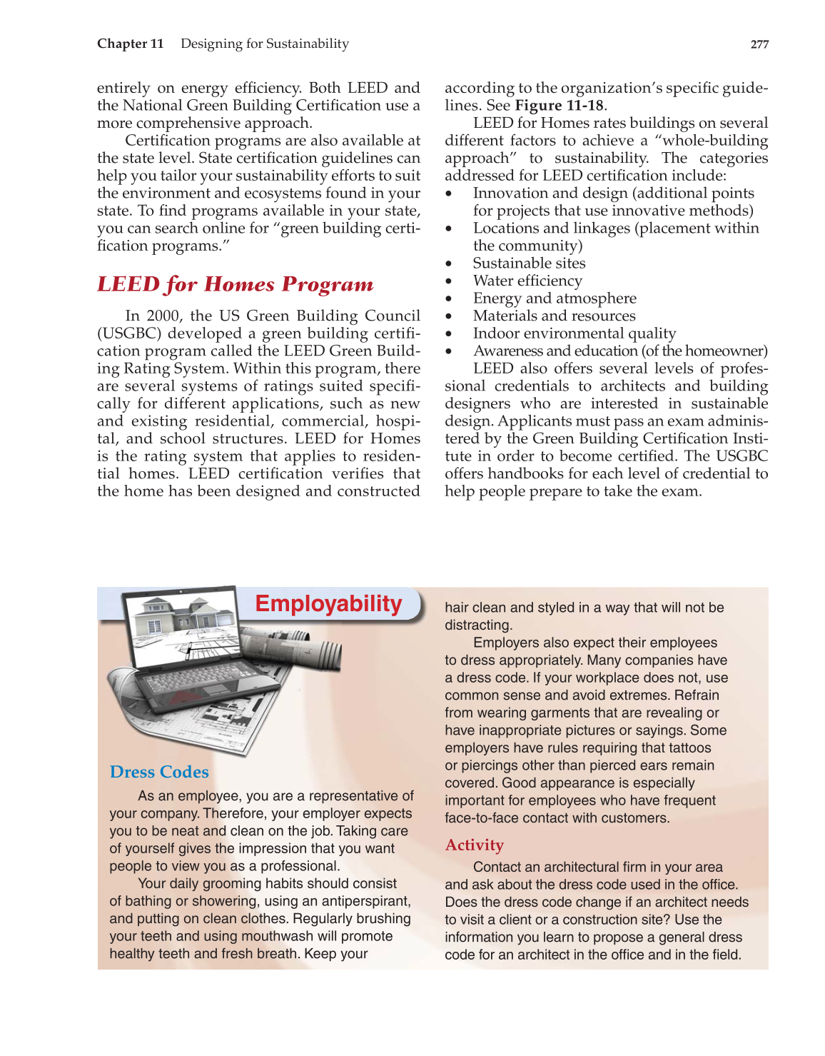 Architecture: Residential Drafting and Design, 11th Edition page 277