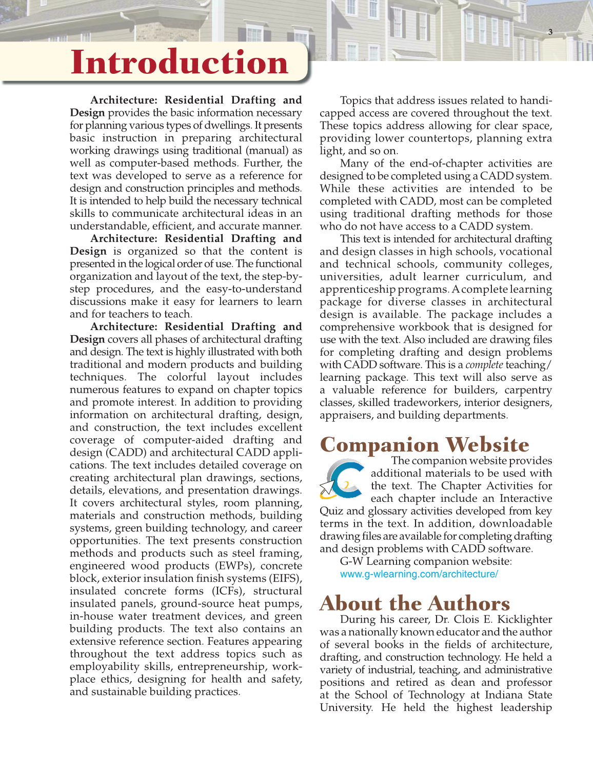 Architecture: Residential Drafting and Design, 11th Edition page 3