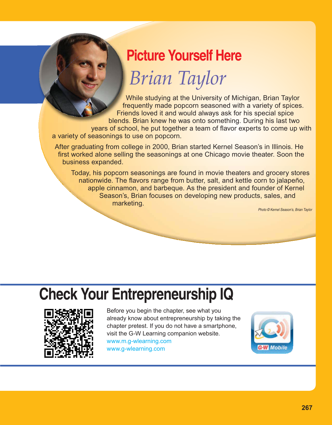 Entrepreneurship, 1st Edition page 267