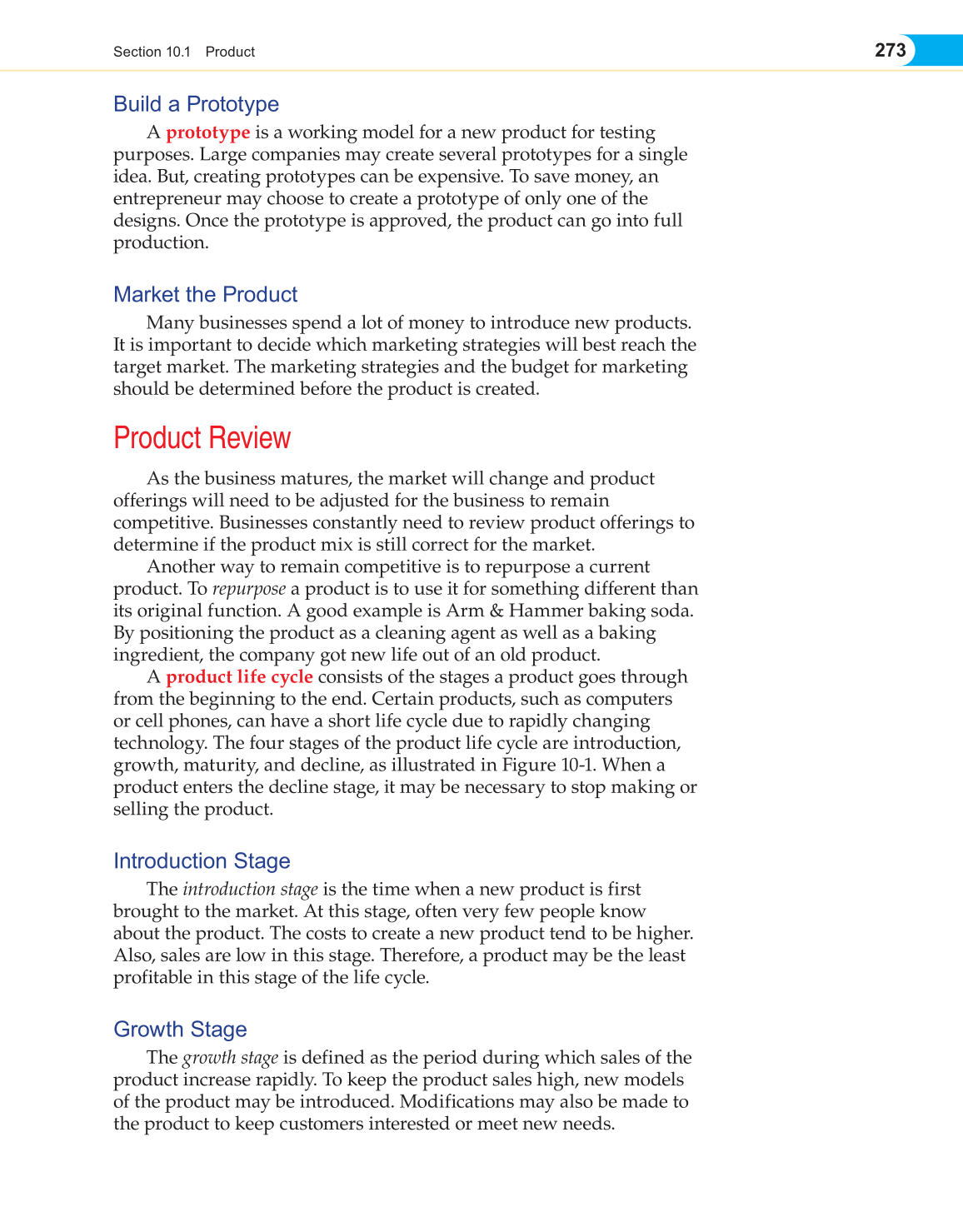 Entrepreneurship, 1st Edition page 273