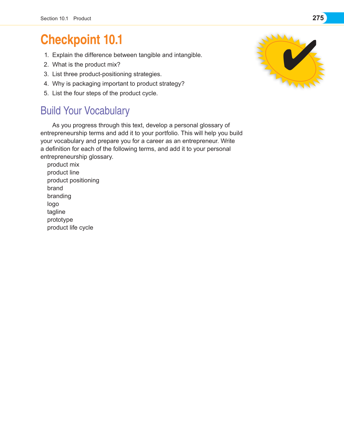 Entrepreneurship, 1st Edition page 275