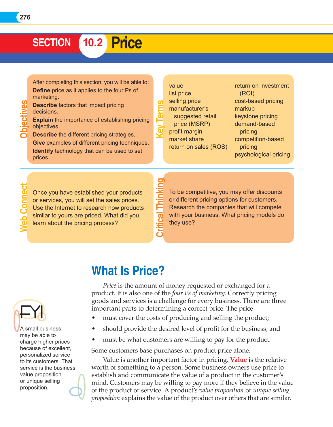 Entrepreneurship, 1st Edition page 276