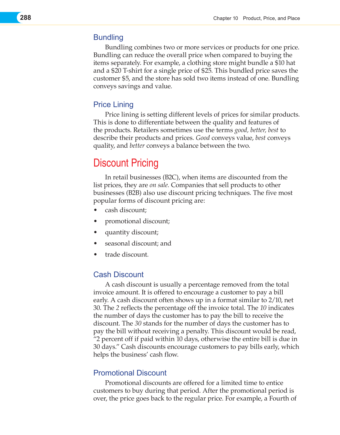 Entrepreneurship, 1st Edition page 288