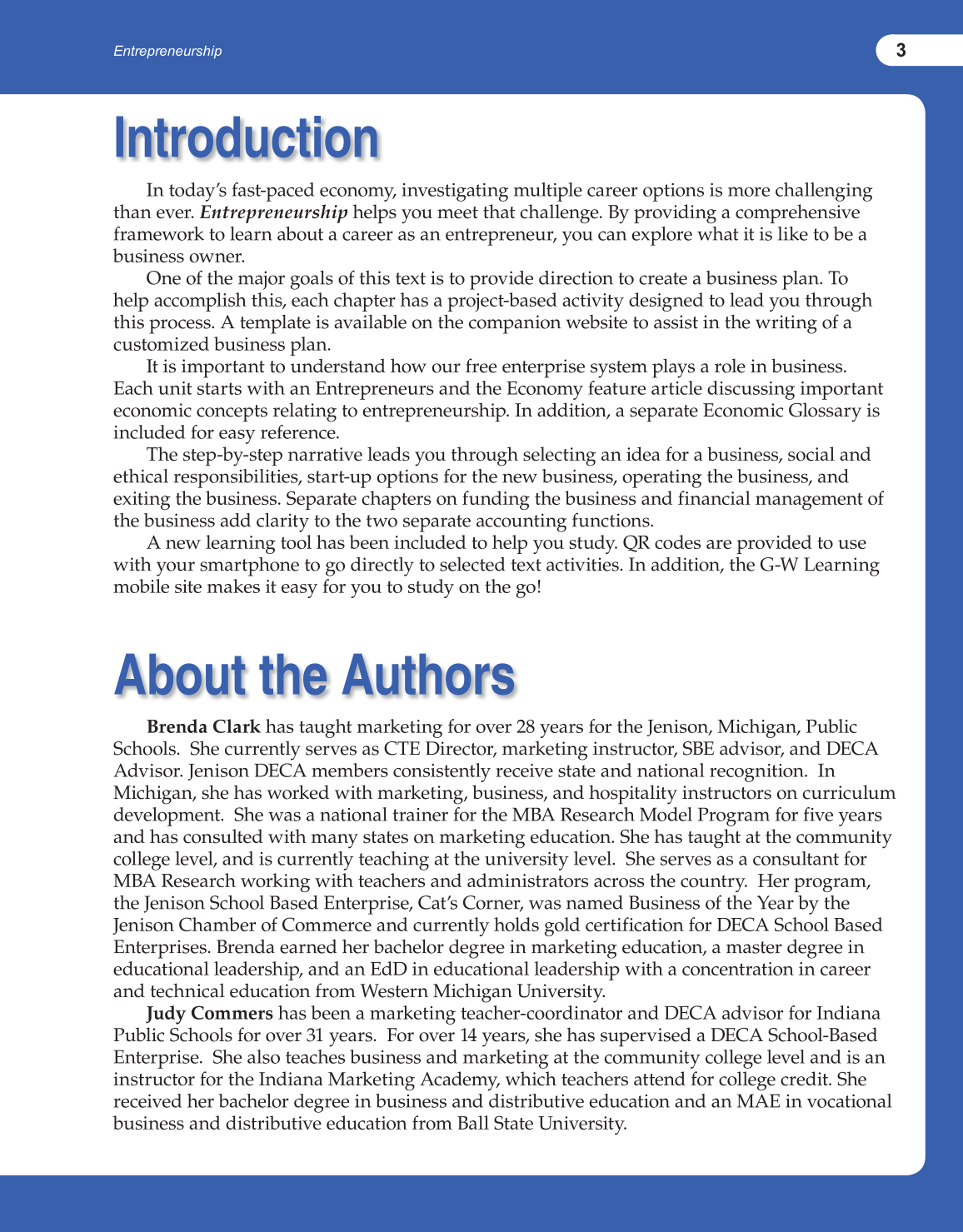 Entrepreneurship, 1st Edition page 3