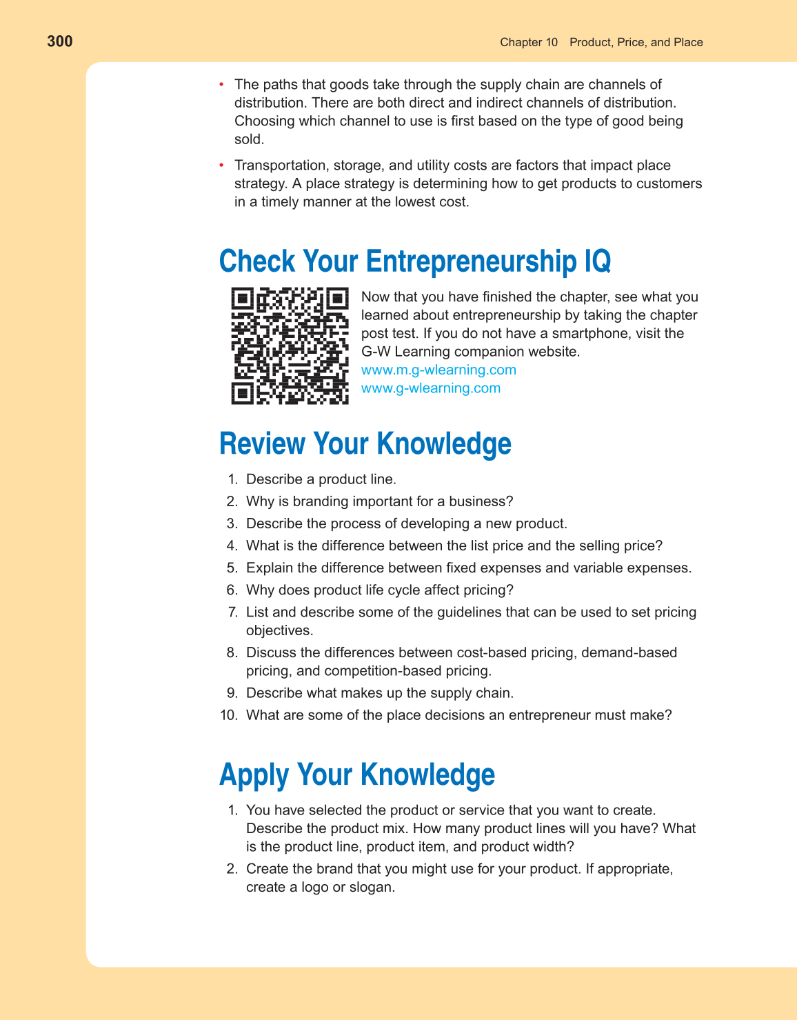 Entrepreneurship, 1st Edition page 300