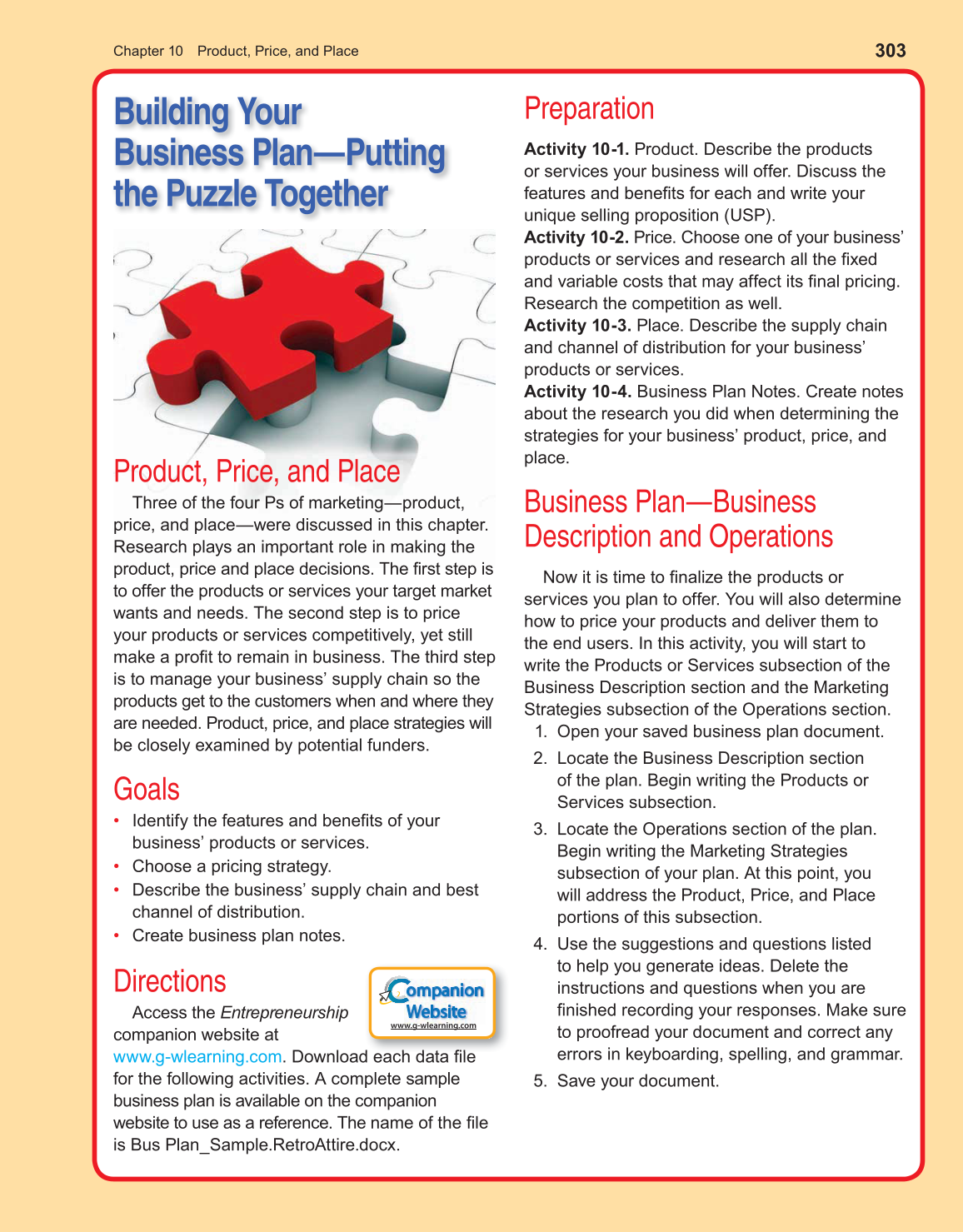 Entrepreneurship, 1st Edition page 303