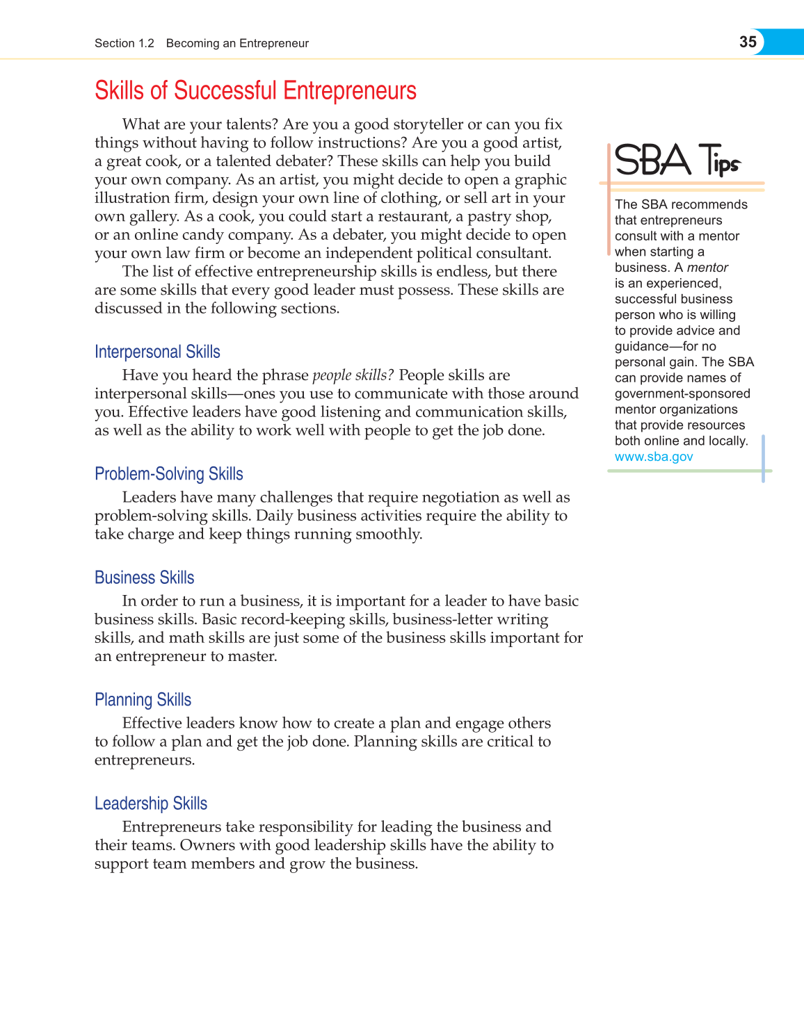Entrepreneurship, 1st Edition page 35