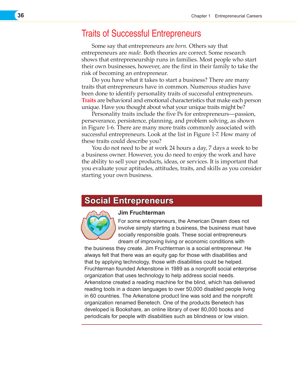 Entrepreneurship, 1st Edition page 36
