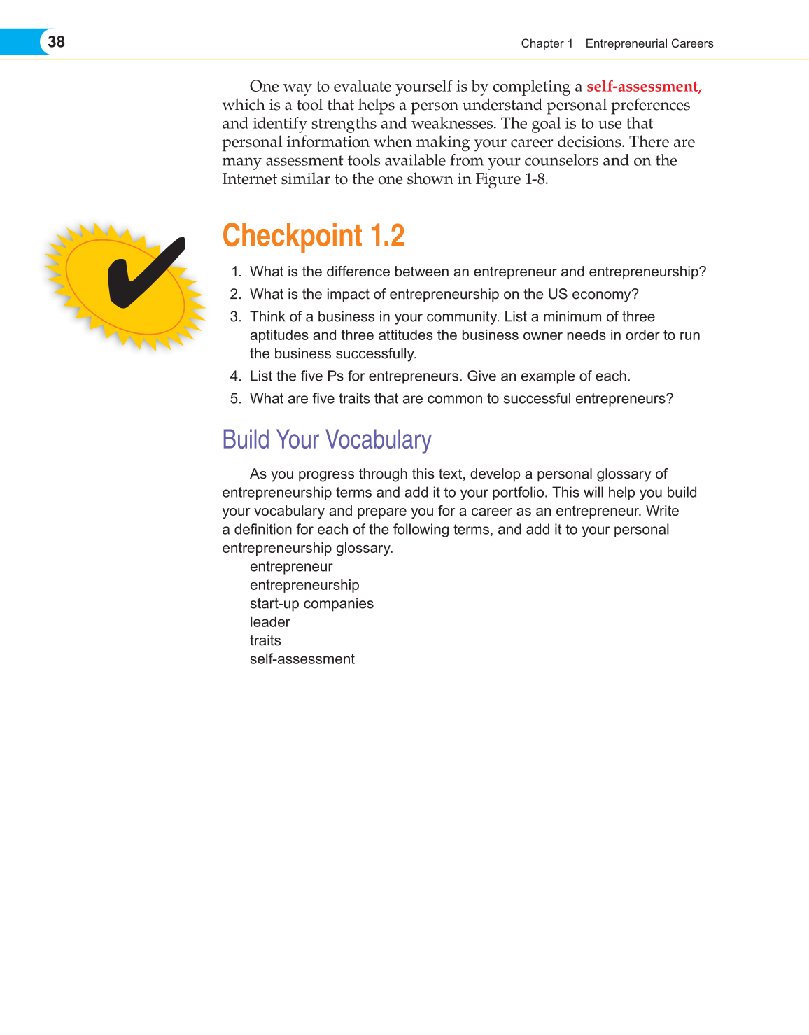 Entrepreneurship, 1st Edition page 38